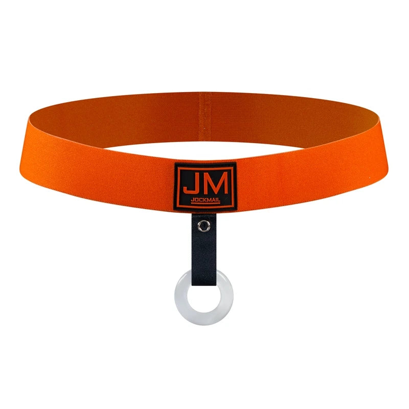 orange JOCKMAIL Cock Ring Jockstrap - pridevoyageshop.com - gay men’s underwear and swimwear