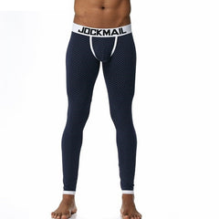 sexy gay man in navy Gay Leggings | Men's WFH Thermal Leggings - pridevoyageshop.com - gay men’s underwear and activewear