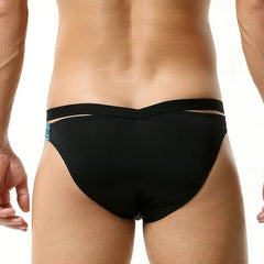 a sext gay man in black Bold Criss-Cross Super Briefs - pridevoyageshop.com - gay men’s underwear and swimwear