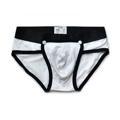 white DM Unhook Detachable Briefs - pridevoyageshop.com - gay men’s thongs, boxers, briefs and jockstraps