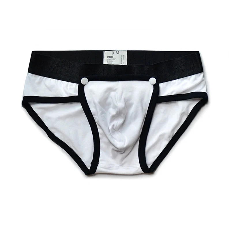 white DM Unhook Detachable Briefs - pridevoyageshop.com - gay men’s thongs, boxers, briefs and jockstraps