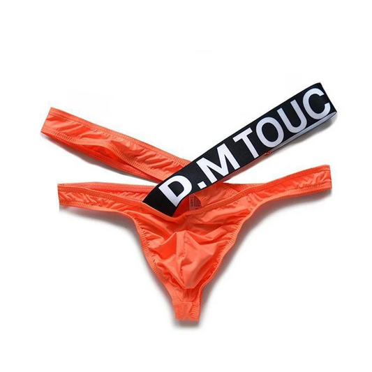 orange DM Touch Me Strap Thong - pridevoyageshop.com - gay men’s thongs, boxers, briefs and jockstraps