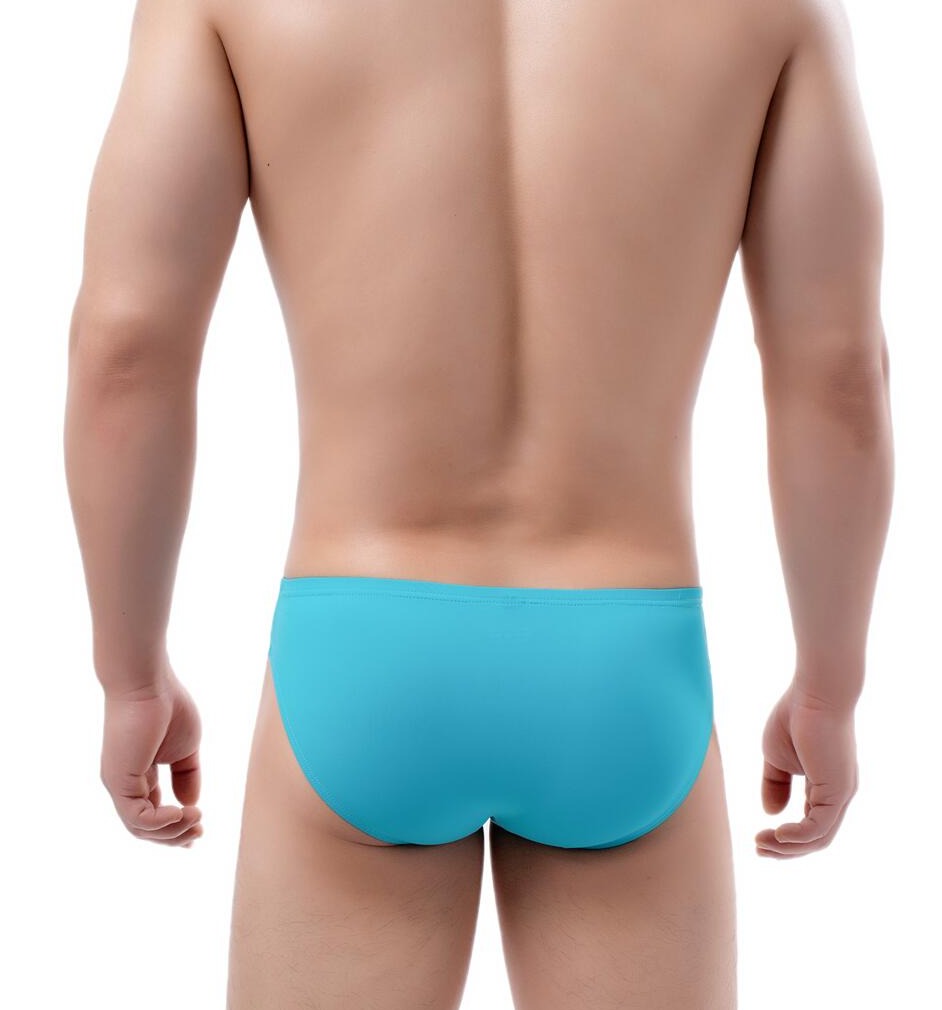 sexy gay man in blue Men's Ice Silk Hung Briefs | Gay Men Underwear- pridevoyageshop.com - gay men’s underwear and swimwear