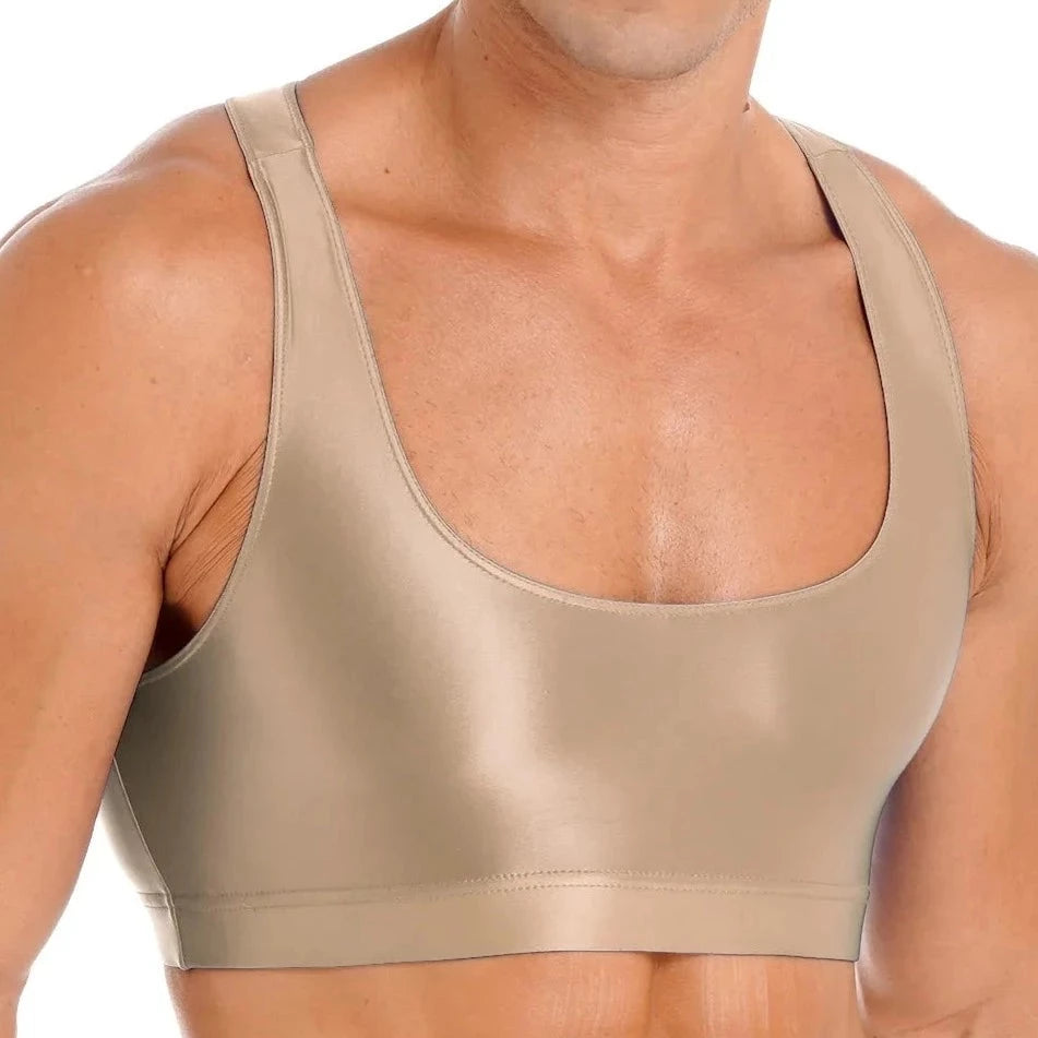 a sexy gay man in coffee Men's Glossy Sports Crop Top | Gay Crop Tops & Sports Wear - pridevoyageshop.com - gay crop tops, gay casual clothes and gay clothes store