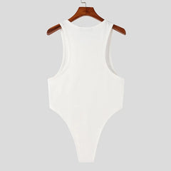 white Pure Essence Tank Bodysuits - Men's Singlets, Bodysuits, Rompers & Jumpsuits - pridevoyageshop.com