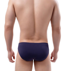 sexy gay man in royal blue Men's Ice Silk Hung Briefs | Gay Men Underwear- pridevoyageshop.com - gay men’s underwear and swimwear