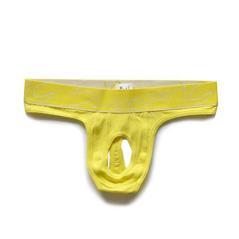 yellow DM Uncaged Desire Thong - pridevoyageshop.com - gay men’s thongs, boxers, briefs and jockstraps