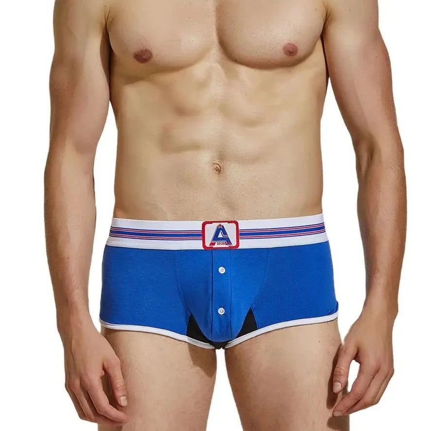 a hot gay man in blue Young Men's Boxer Briefs - pridevoyageshop.com - gay men’s underwear and activewear