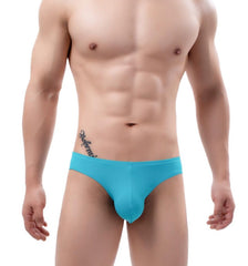 sexy gay man in blue Men's Ice Silk Hung Briefs | Gay Men Underwear- pridevoyageshop.com - gay men’s underwear and swimwear