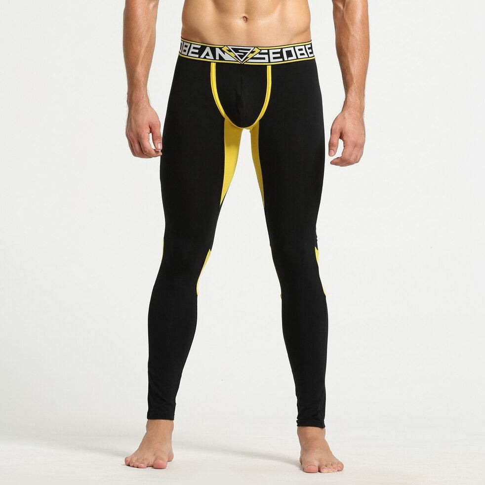 sexy gay man in black Gay Leggings | Seobean Two Toned Workout Leggings - pridevoyageshop.com - gay men’s underwear and activewear