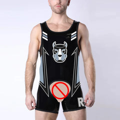 Alpha Puppy Open-Crotch Wrestling Singlet