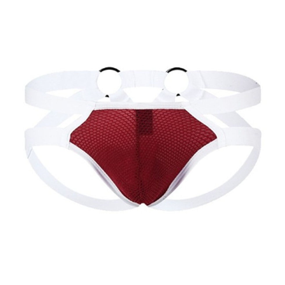 red Gay Jockstrap: Bondage Jockstrap & Erotic Gay Lingerie- pridevoyageshop.com - gay men’s underwear and swimwear
