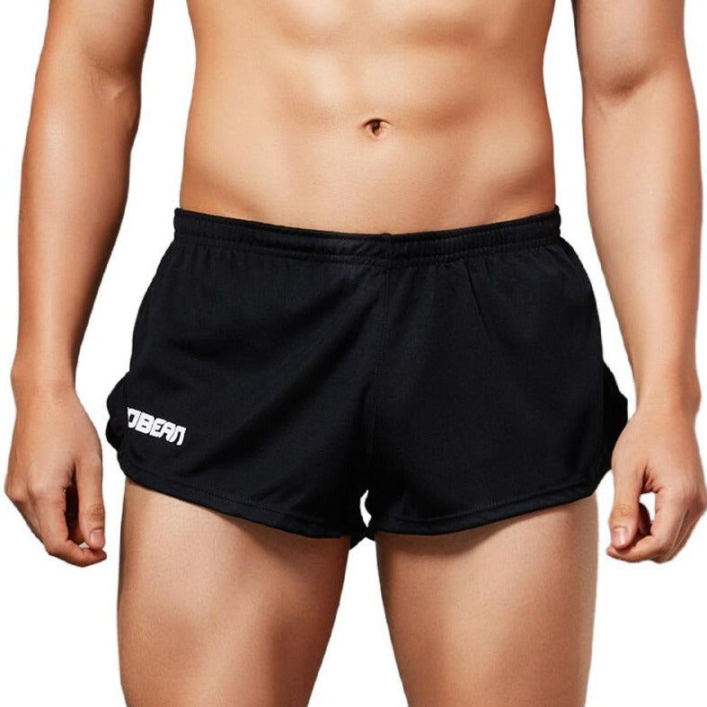 sexy gay man in black Seobean Men's Quick Dry Running Shorts | Gay Shorts - Men's Activewear, gym short, sport shorts, running shorts- pridevoyageshop.com