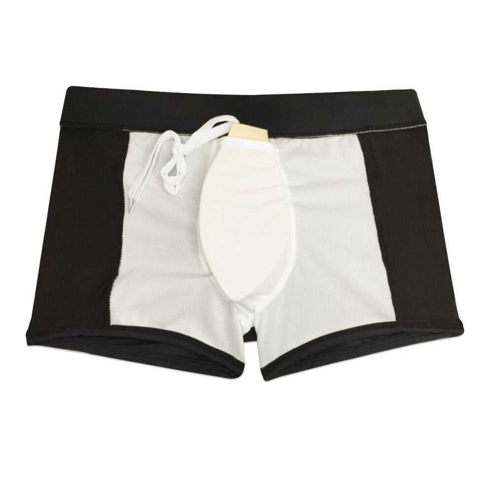 black Gay Swimwear & Beachwear | Cheeky Men's See Thru Swim Trunks - pridevoyageshop.com - gay men’s underwear and swimwear
