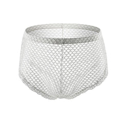 white Sexy Gay Men's Clipper Fishnet Briefs - pridevoyageshop.com - gay men’s underwear and swimwear
