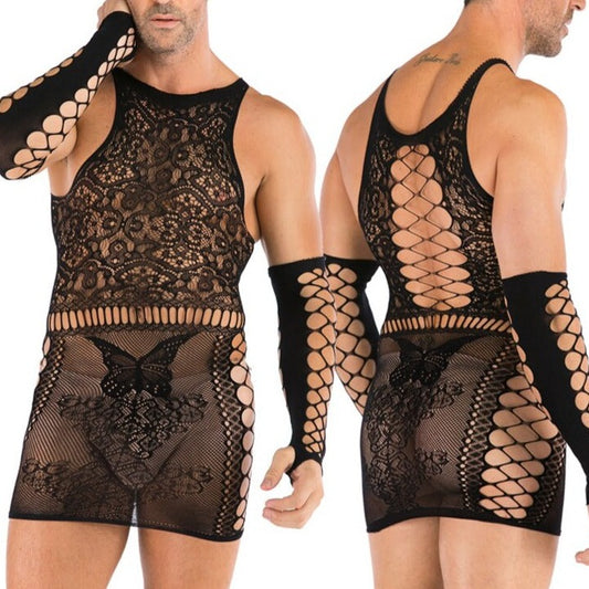 sexy gay man in Men's Erotic fishnet Bodysuits | Gay Lingerie - pridevoyageshop.com - gay men’s bodystocking, lingerie, fishnet and fetish wear