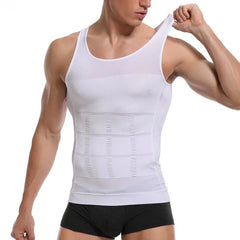 white Men's Tank Top Shaper - pridevoyageshop.com - gay men’s underwear and swimwear