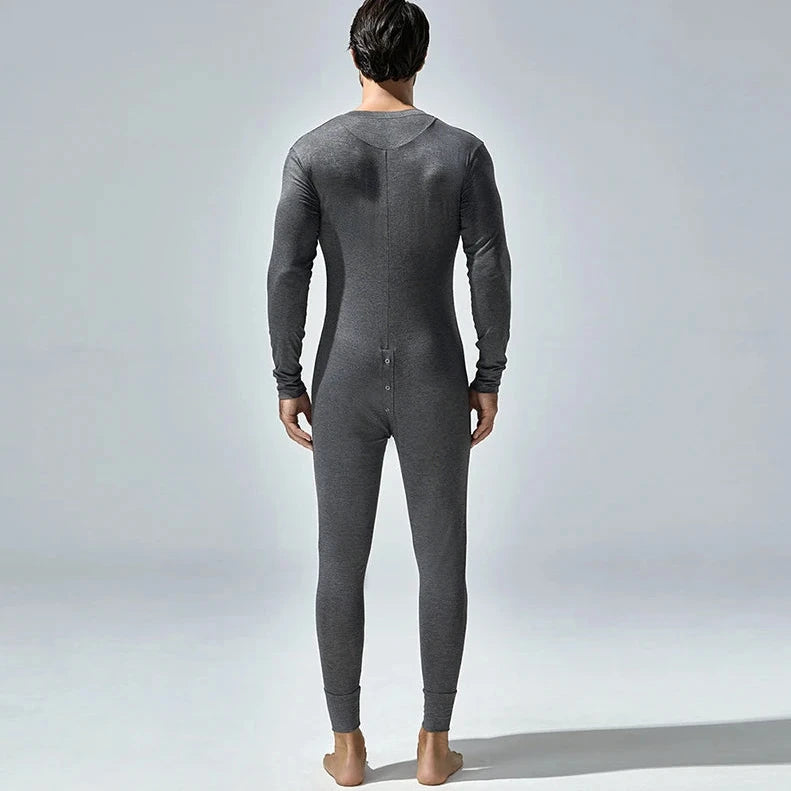 a hot daddy in gray Yes, Daddy Men Onesie Pajamas - pridevoyageshop.com - gay men pajamas, gay men loungewear, gay men sleepwear