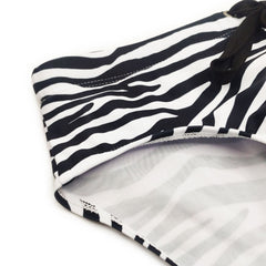 details of Gay Swimwear | Zebra Striped Swim Briefs- pridevoyageshop.com - gay men’s underwear and swimwear