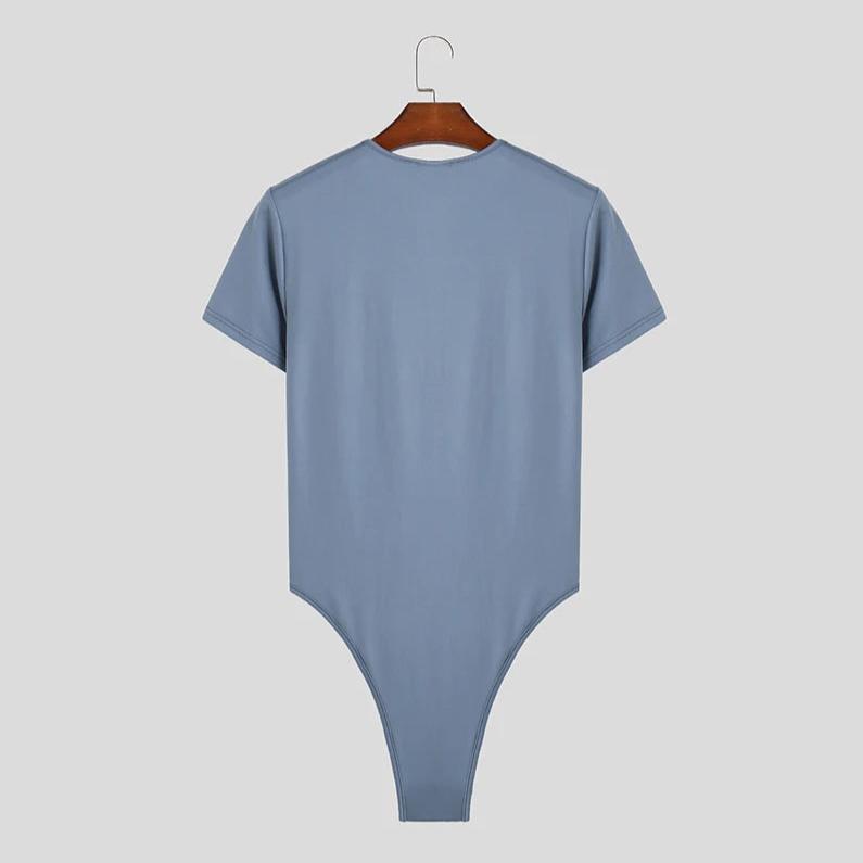 blue Men's Pure Basic T-Shirt Bodysuit - Men's Singlets, Bodysuits, Leotard & Unitard - pridevoyageshop.com