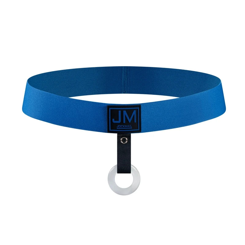 blue JOCKMAIL Cock Ring Jockstrap - pridevoyageshop.com - gay men’s underwear and swimwear