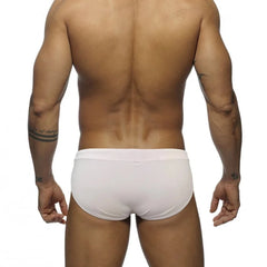 a sexy gay man in white Men's Sideshow Mesh Swim Briefs - pridevoyageshop.com - gay men’s underwear and swimwear