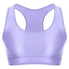 light purple Men's Glossy Sports Crop Top | Gay Crop Tops & Sports Wear - pridevoyageshop.com - gay crop tops, gay casual clothes and gay clothes store