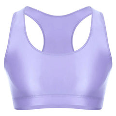 light purple Men's Glossy Sports Crop Top | Gay Crop Tops & Sports Wear - pridevoyageshop.com - gay crop tops, gay casual clothes and gay clothes store