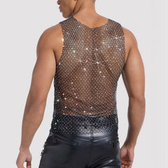 a sexy man in black Like what you see? Check out our Mesh and Sheer Collection! - pridevoyageshop.com - gay men’s harness, lingerie and fetish wear
