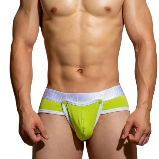 a sexy man in green DM Unhook Detachable Briefs - pridevoyageshop.com - gay men’s thongs, boxers, briefs and jockstraps