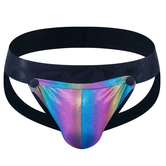 rainbow Jockmail Circuit Party Jockstrap - pridevoyageshop.com - gay men’s underwear and swimwear