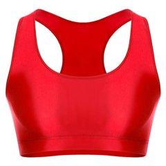 red Men's Glossy Sports Crop Top | Gay Crop Tops & Sports Wear - pridevoyageshop.com - gay crop tops, gay casual clothes and gay clothes store