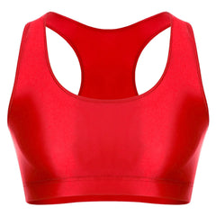 red Men's Glossy Sports Crop Top | Gay Crop Tops & Sports Wear - pridevoyageshop.com - gay crop tops, gay casual clothes and gay clothes store