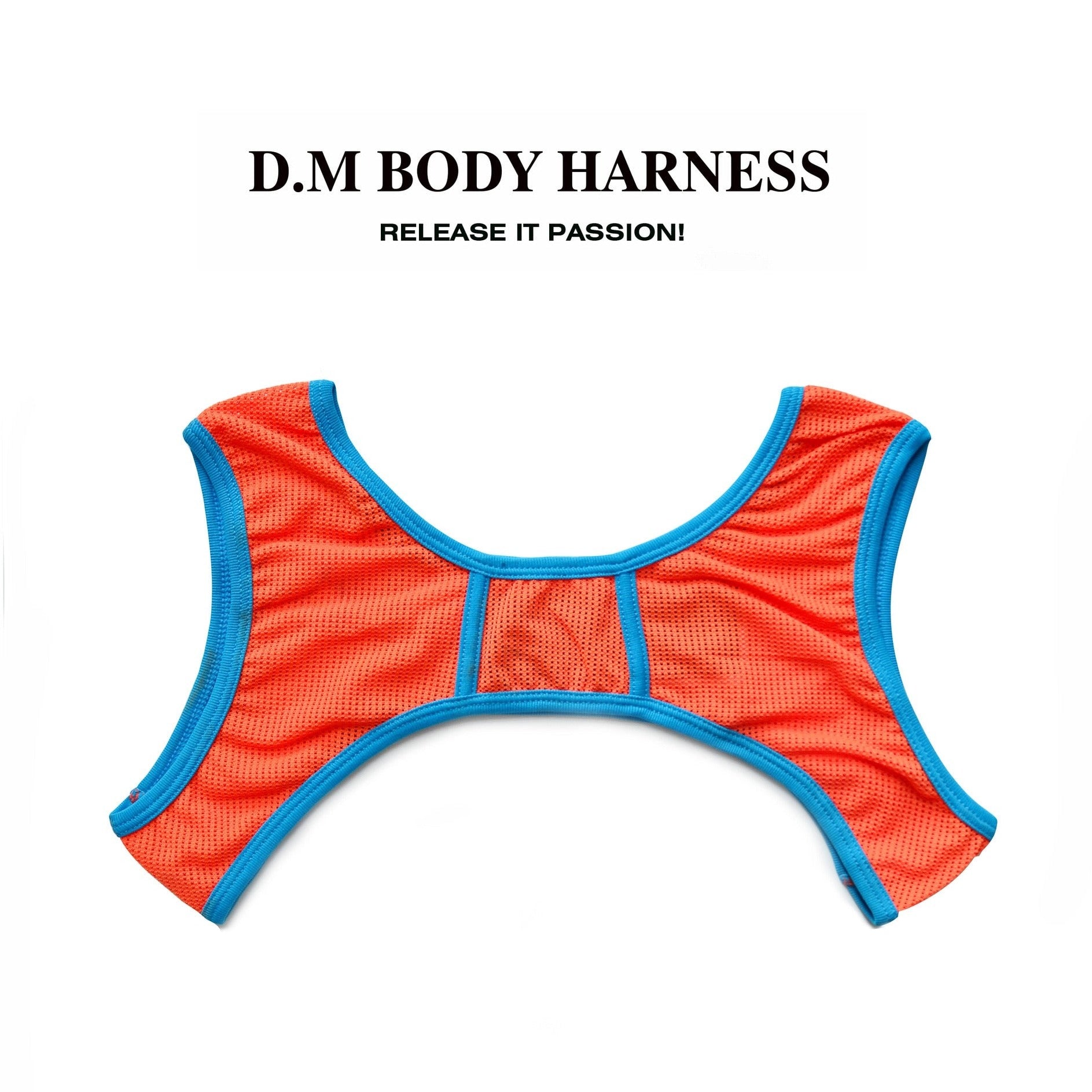 orange DM Passion Mesh Harness | Gay Harness- pridevoyageshop.com - gay men’s harness, lingerie and fetish wear