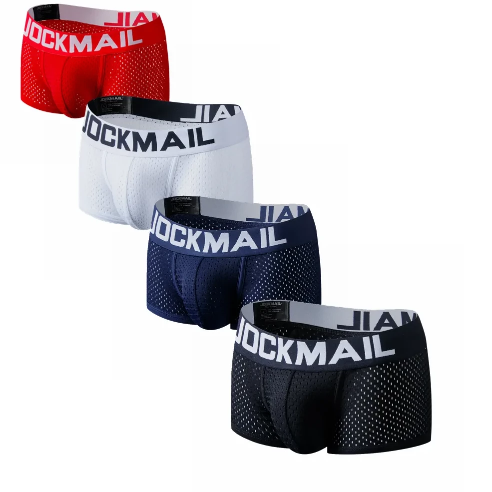 mix color Jockmail Men's Mesh Boxer Briefs 4-Pack - pridevoyageshop.com - gay men’s underwear and swimwear