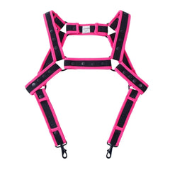 hot pink Pride Pulse Suspender Harness -pridevoyageshop.com - gay men’s harness, lingerie and fetish wear