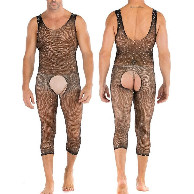 sexy gay man in Erotic Crotchless Baby's Breath Bodystocking | Gay Lingerie - pridevoyageshop.com - gay men’s bodystocking, lingerie, fishnet and fetish wear