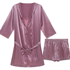 pink Men's Silk Hooded Robe + Boxers - pridevoyageshop.com - gay men’s underwear and swimwear