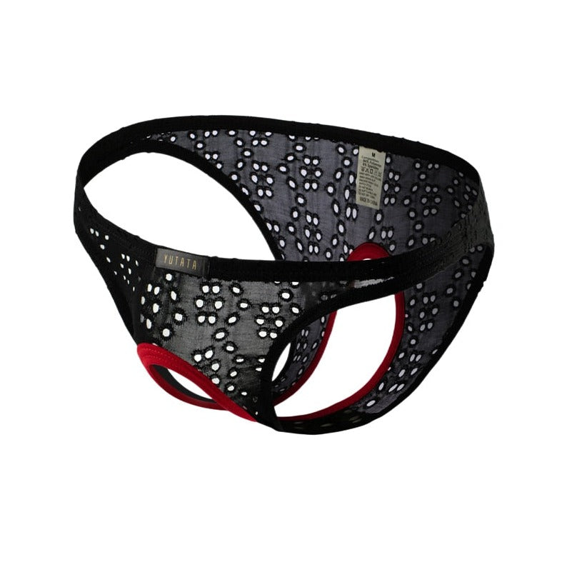 black Perfect for Tops No Crotch Mesh Briefs | Gay Men Underwear- pridevoyageshop.com - gay men’s underwear and swimwear