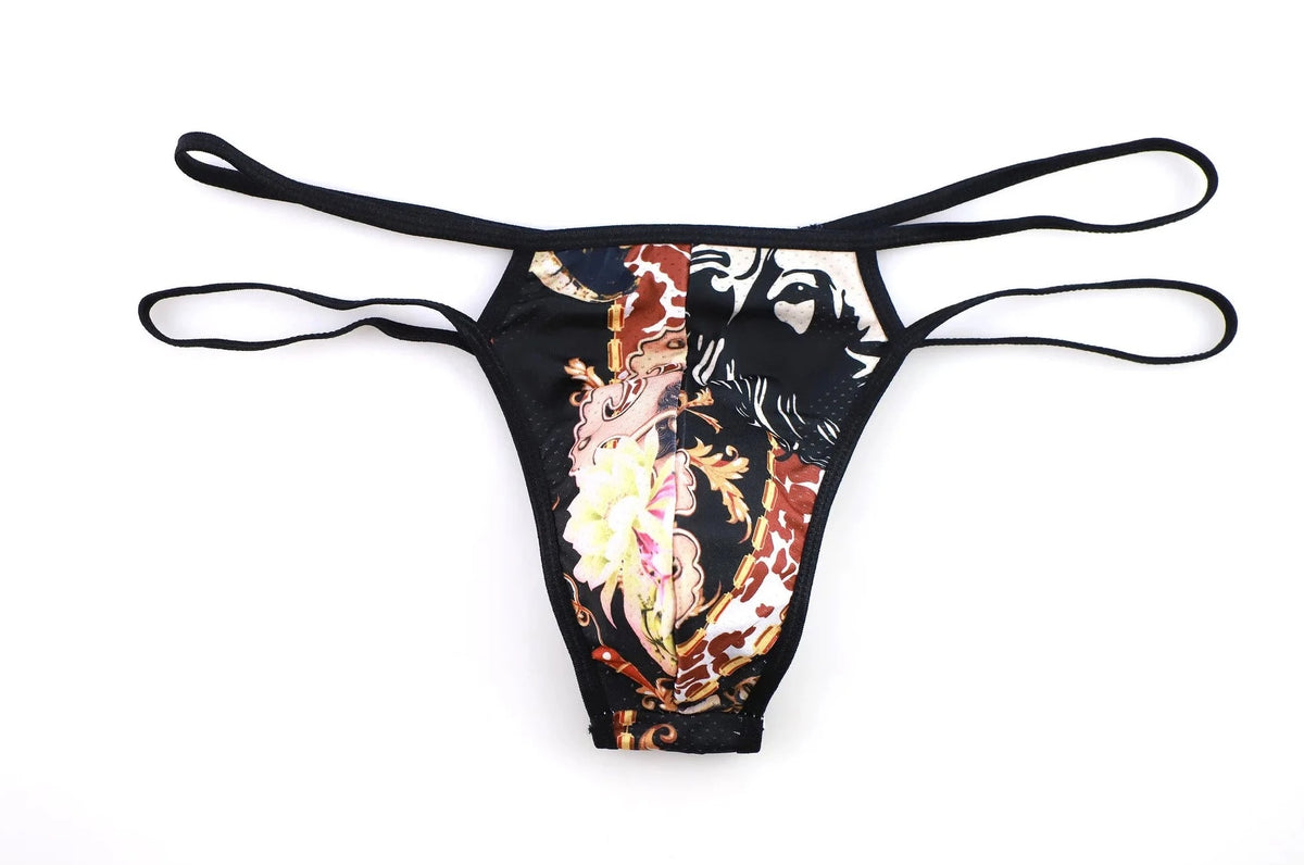 Big Man's Patterned Show Thong - pridevoyageshop.com - gay men’s underwear and swimwear