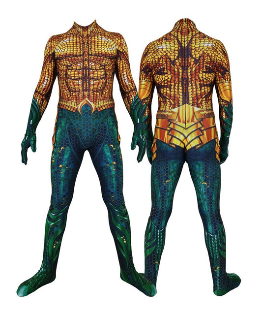 SuperHero Bodysuit: Aquaman Costume for Erotic Gay Cosplay- pridevoyageshop.com - gay men’s harness, lingerie and fetish wear