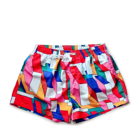 Geometric Multi-Colored DM Wild Summer Shorts - pridevoyageshop.com - gay men’s underwear and swimwear