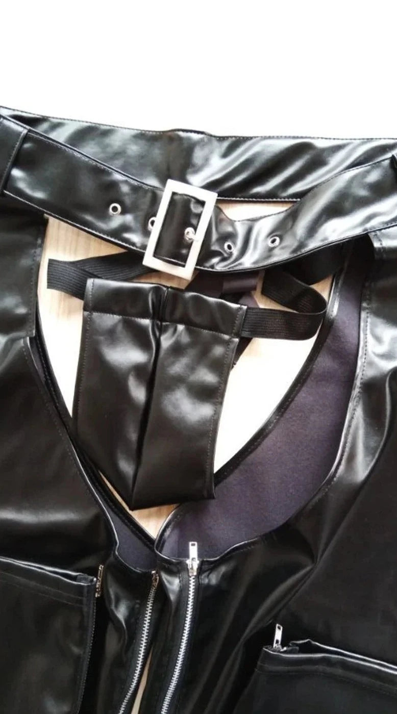 Men's PU Leather Assless Cowboy Chaps - pridevoyageshop.com - gay men’s bodystocking, lingerie, fishnet and fetish wear