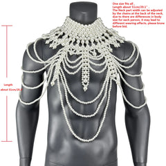 details of Regal Pearl Body Jewelry Harness- pridevoyageshop.com - gay men’s harness, lingerie and fetish wear