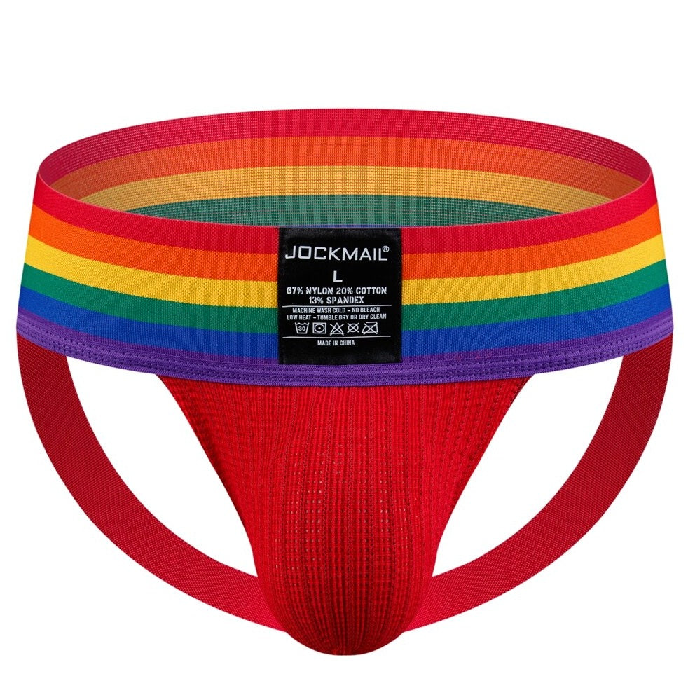 red Gay Jockstrap: Designer Jock Strap & Gay Athletic Supporter- pridevoyageshop.com - gay men’s underwear and swimwear