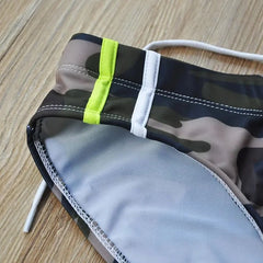 details of Men's Camo Swim Briefs - pridevoyageshop.com - gay men’s underwear and swimwear