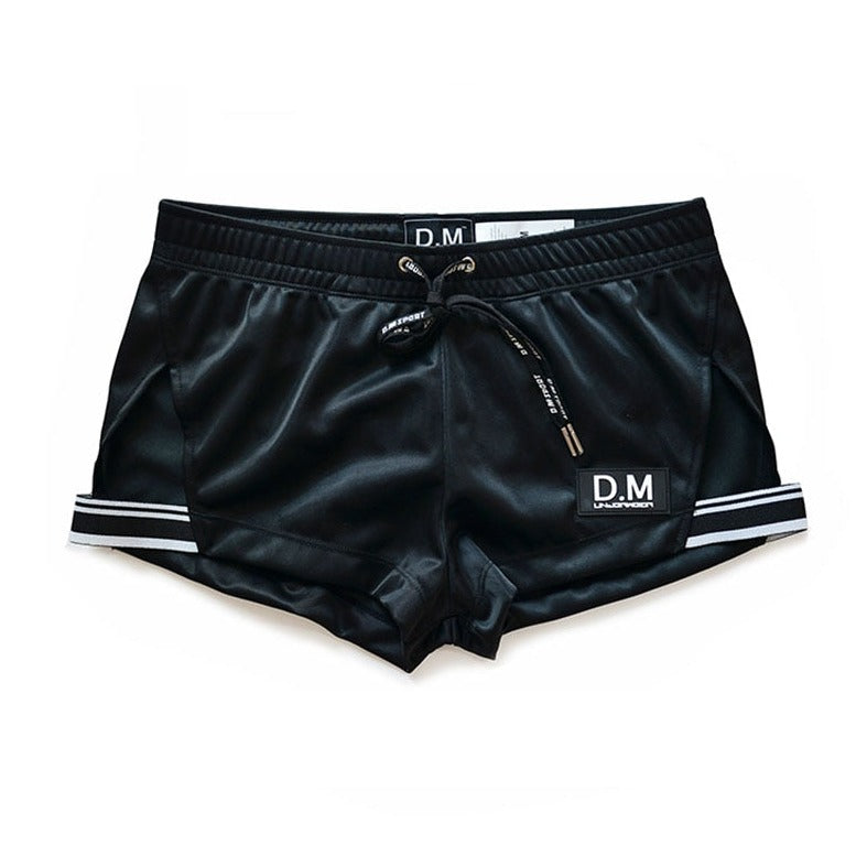 black Gay Shorts | DM Side Show Gym Shorts - Men's Activewear, gym short, sport shorts, running shorts- pridevoyageshop.com