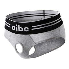 gray Erotic No More Hiding Cock Ring Briefs | Gay Men Underwear- pridevoyageshop.com - gay men’s underwear and swimwear