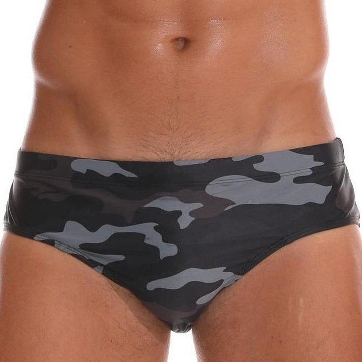 hot gay man in Camouflage Gay Swimwear | 2023 New Men's Sexy Swim Briefs- pridevoyageshop.com - gay men’s underwear and swimwear