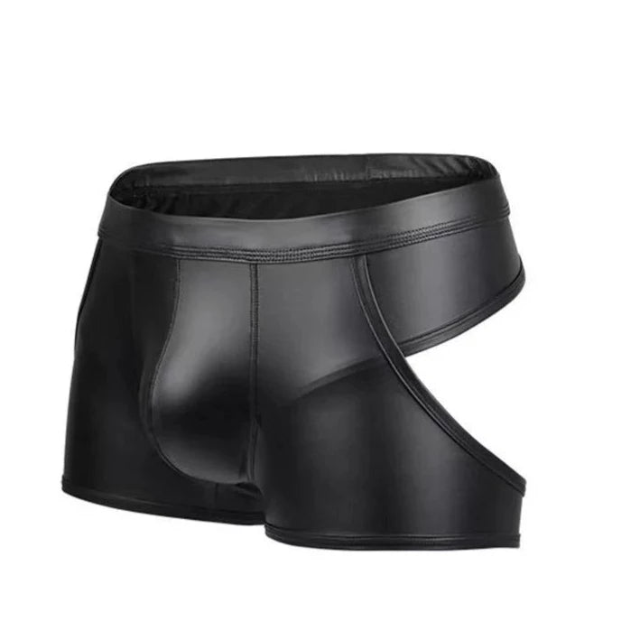 black Men's Waterfall Harness & Metallic Jock Briefs - pridevoyageshop.com - gay men’s underwear and swimwear